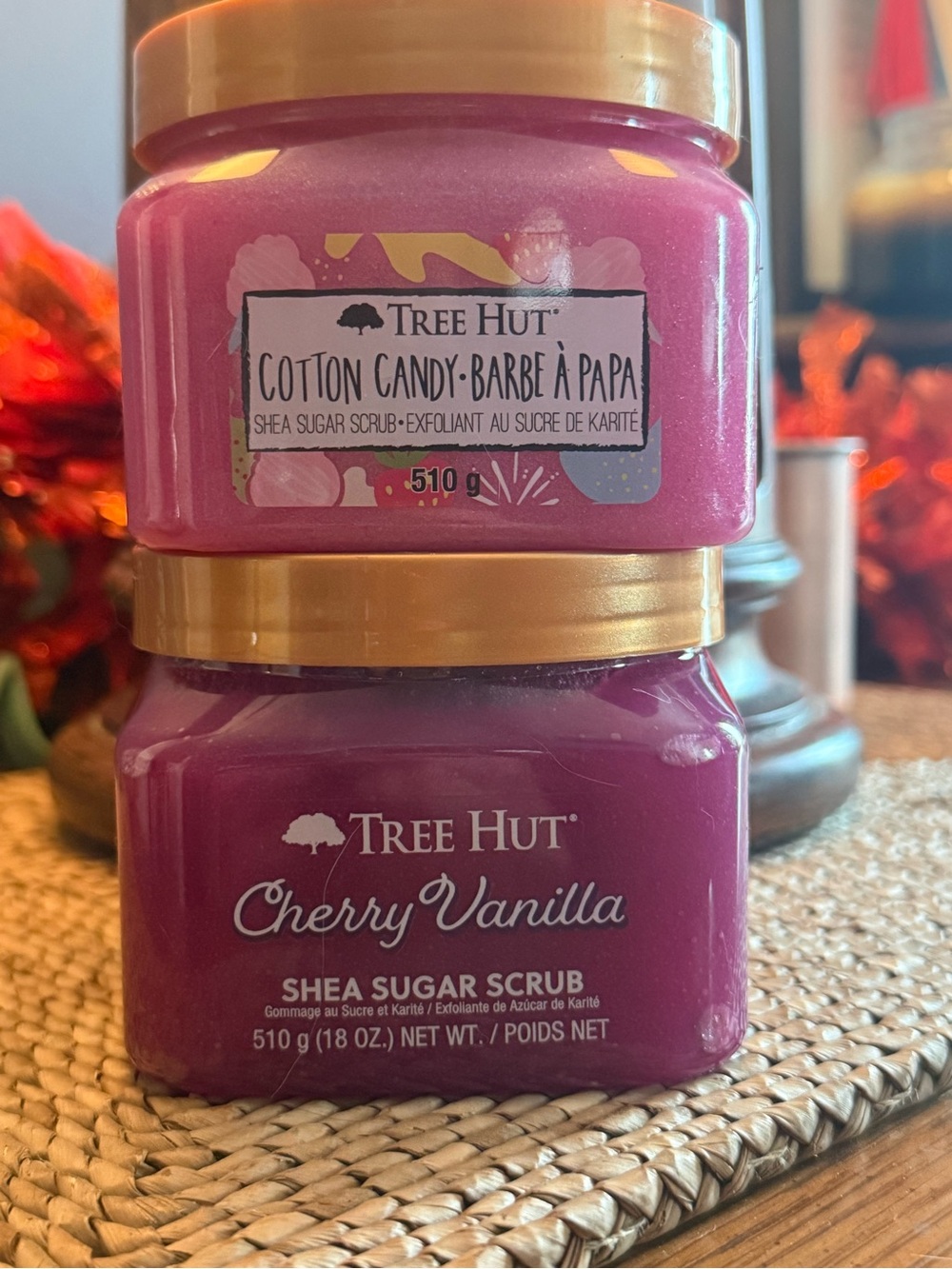 Cotton Candy and Cherry Vanilla Shea Tree Hut Sugar Scrub bundle